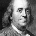 Stampatore americano; pubblicò il primo libro nelle colonie, le Costituzioni di Anderson del 1723. Autore, ufficiale postale, uomo di stato, scienziato e filosofo, Franklin fu di fondamentale importanza per la creazione degli Stati Uniti.