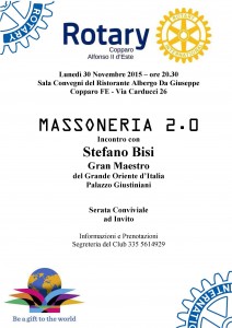 Rotary Ferrara, Massoneria 2.0 Locandina