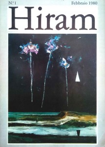 “Copertina della Rivista Hiram (Nuova serie n. 1 Febbraio 1980) che riporta il quadro del Maestro Ivan Mosca “Le tre grandi forze plasmatrici cosmiche”