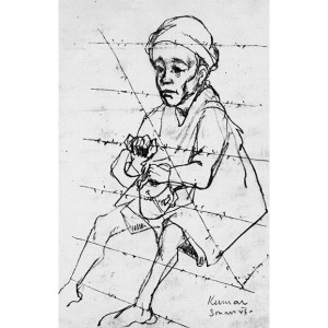 Immagine tratta dal libro "K.Z. Disegni degli internati nei campi di concentramento nazifascisti" di Arturo Benvenuti, con prefazione di Primo Levi