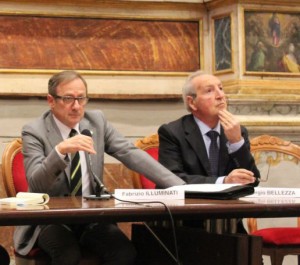 Il presidente circoscrizionale Fabrizio Illuminati e lo storico Sergio Bellezza