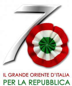 Logo del Grande Oriente d'Italia per i 70 anni della Repubblica Italiana