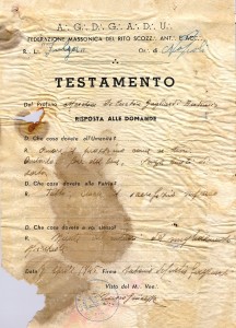 Testamento massonico di Totò, Archivio Storico del Grande Oriente d'Italia