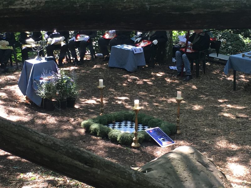 Il Tempio massonico allestito nel Bosco Isabella