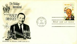 La filatelia massonica celebra Walt Disney