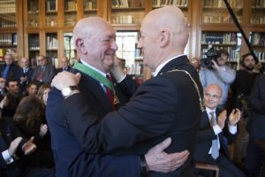 Il Gran Maestro Bisi con Mario Valentini