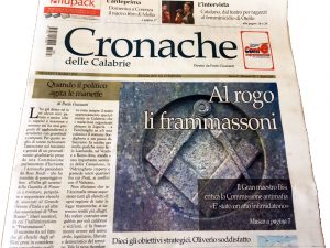 Prima pagina del Corriere delle Calabrie del 3 marzo 2017 