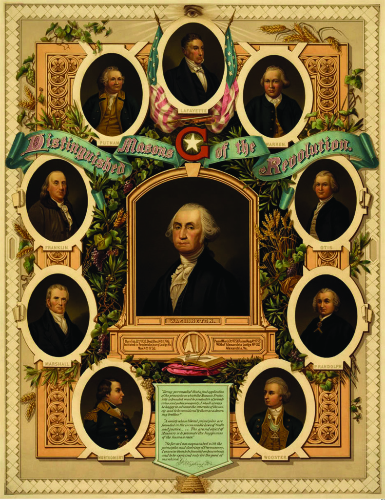 Masonic_heroes_print_Distinguished Masons of the revolution (americana)