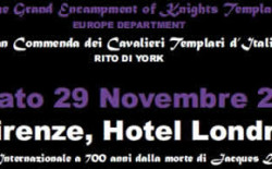 Meeting Internazionale a 700 anni dalla morte di De Molay il 29 novembre a Firenze