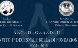 Il 4 luglio si celebra il decennale della loggia “Alfredo Diomede”