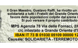 Il Grande Oriente per i terremotati dell’Emilia, raccolti 160.807 euro