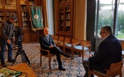 Al Vascello televisione russa per un documentario sulla Massoneria. NTV intervista il Gran Maestro