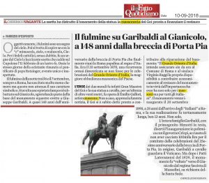 Il fulmine su Garibaldi al Gianicolo, a 148 anni dalla Breccia di Porta Pia | Il Fatto Quotidiano