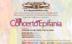 A Lucca il Concerto dell’Epifania 2019 della Loggia Burlamacchi. Appuntamento il 6 gennaio