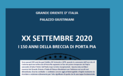 EVENTI 2020, 20 SETTEMBRE. I 150 anni della breccia di Porta Pia. Il manifesto del Grande Oriente